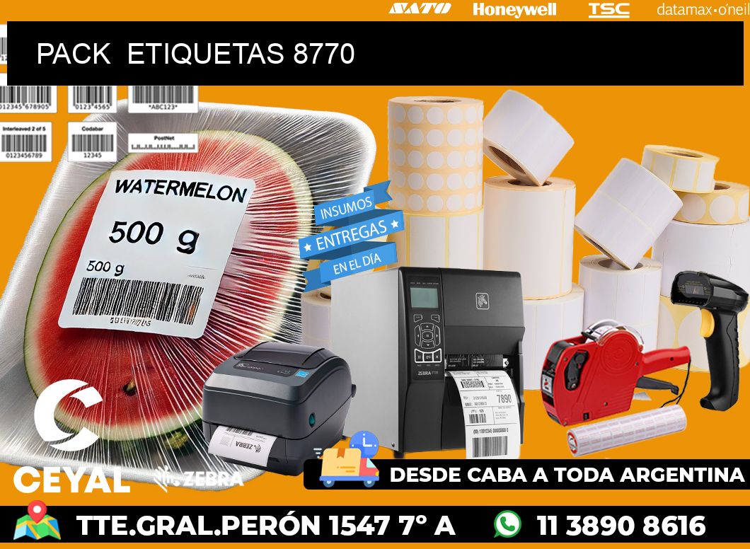 PACK  ETIQUETAS 8770