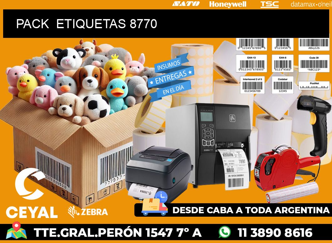 PACK  ETIQUETAS 8770