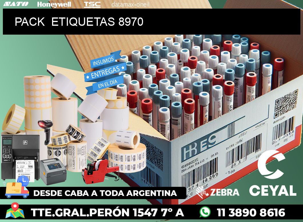 PACK  ETIQUETAS 8970