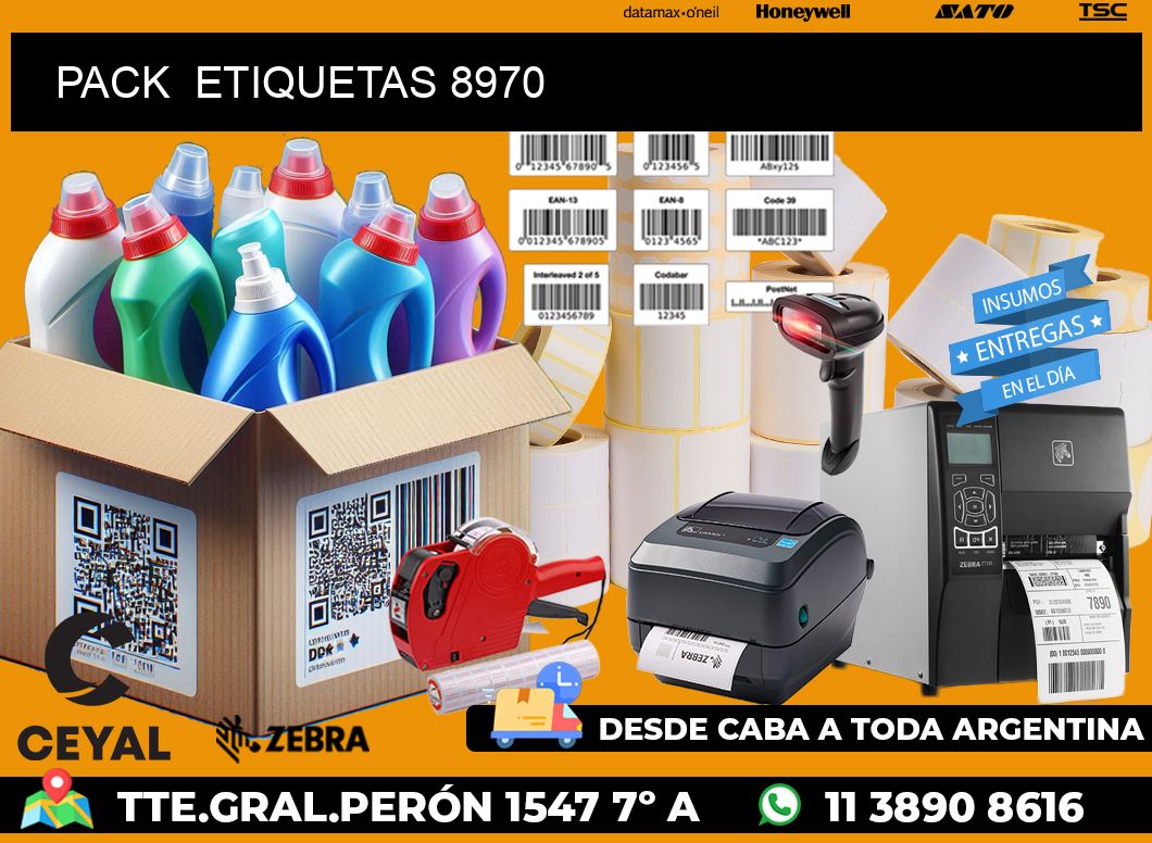 PACK  ETIQUETAS 8970