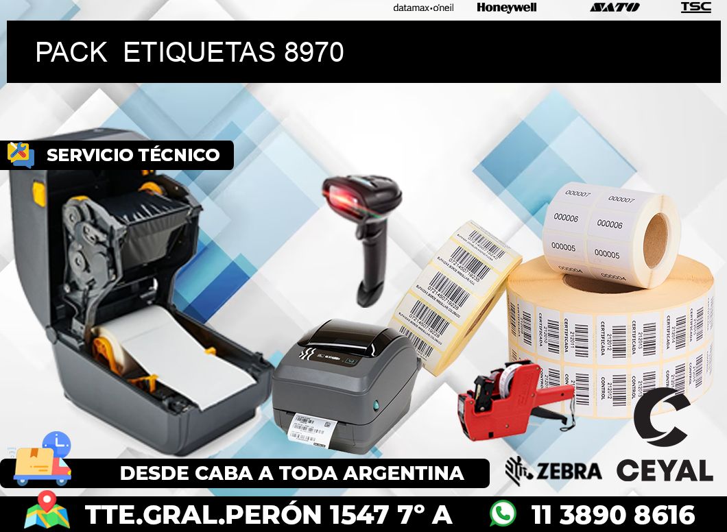 PACK  ETIQUETAS 8970