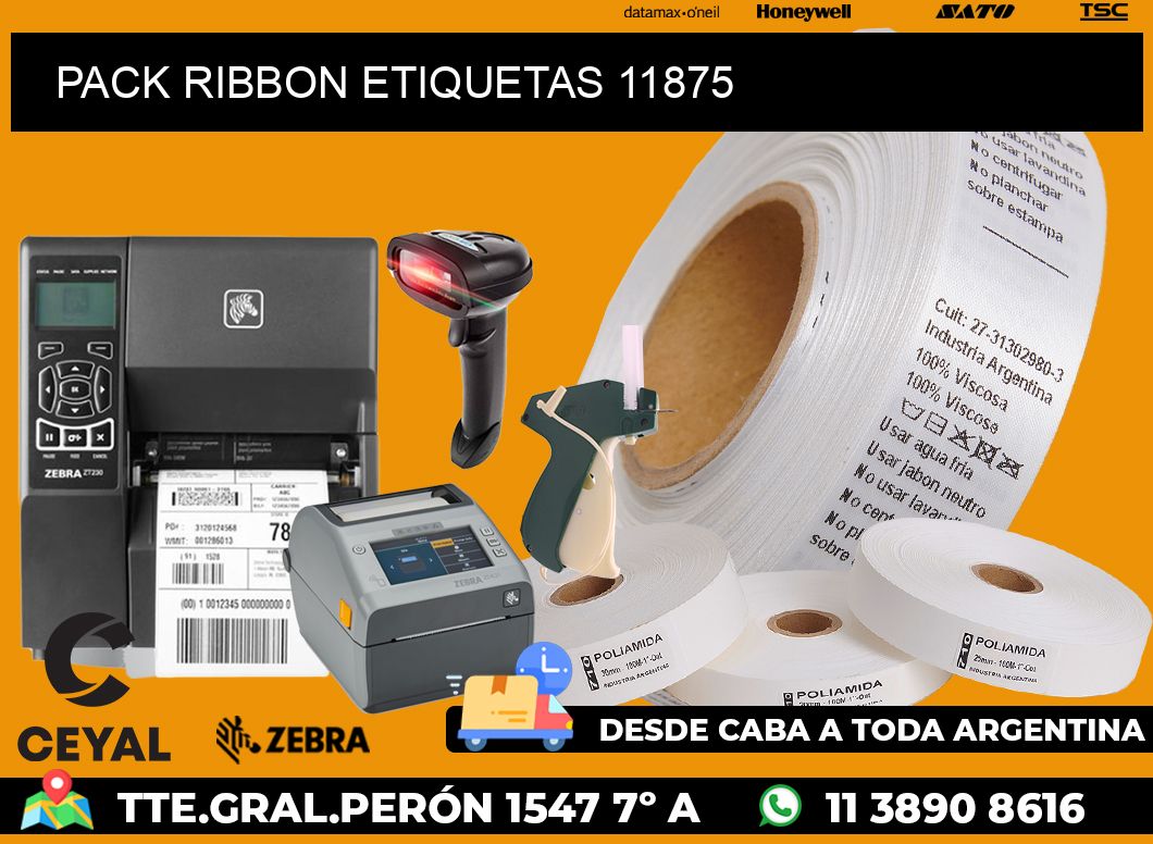 PACK RIBBON ETIQUETAS 11875