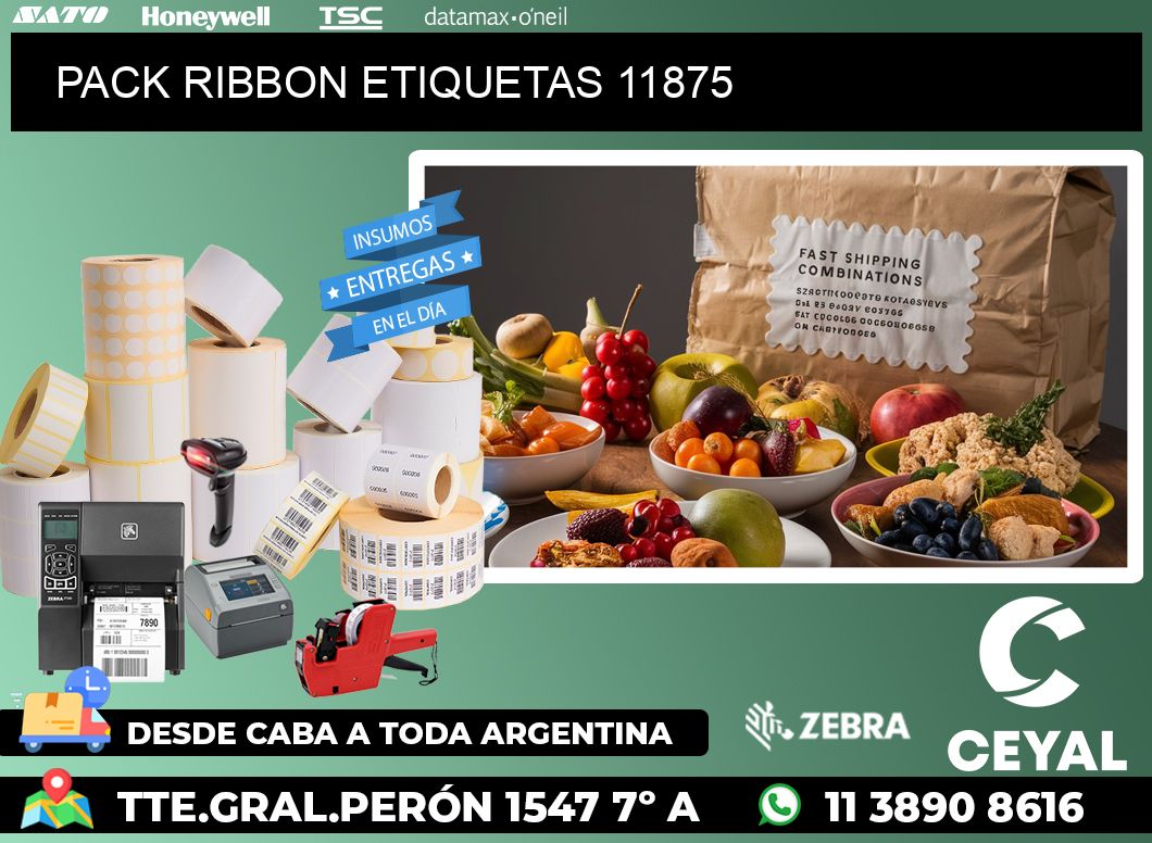 PACK RIBBON ETIQUETAS 11875