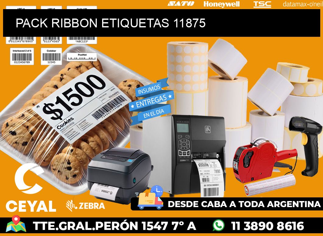 PACK RIBBON ETIQUETAS 11875