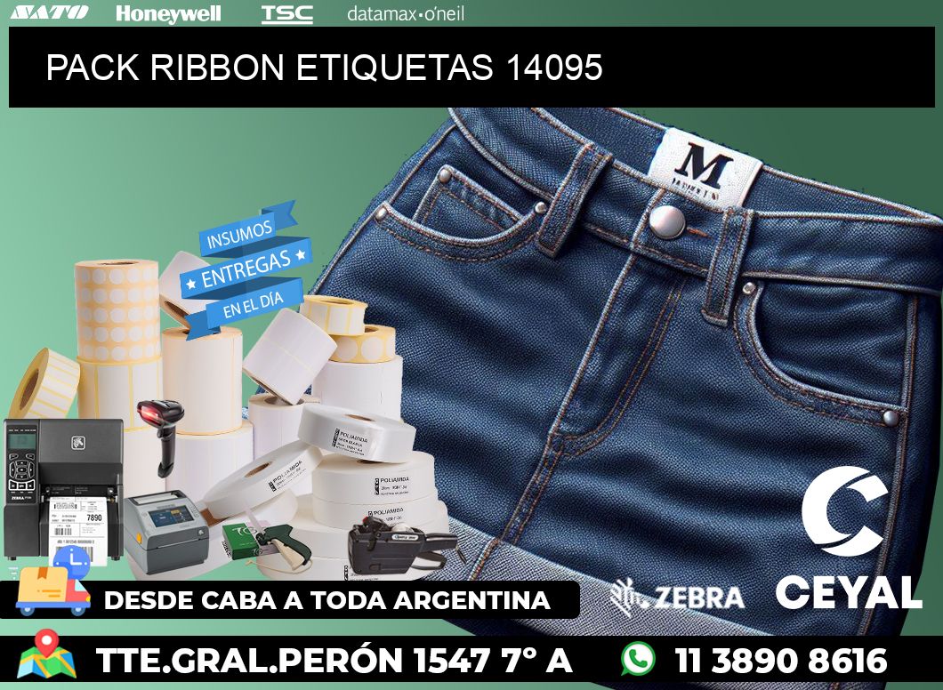 PACK RIBBON ETIQUETAS 14095