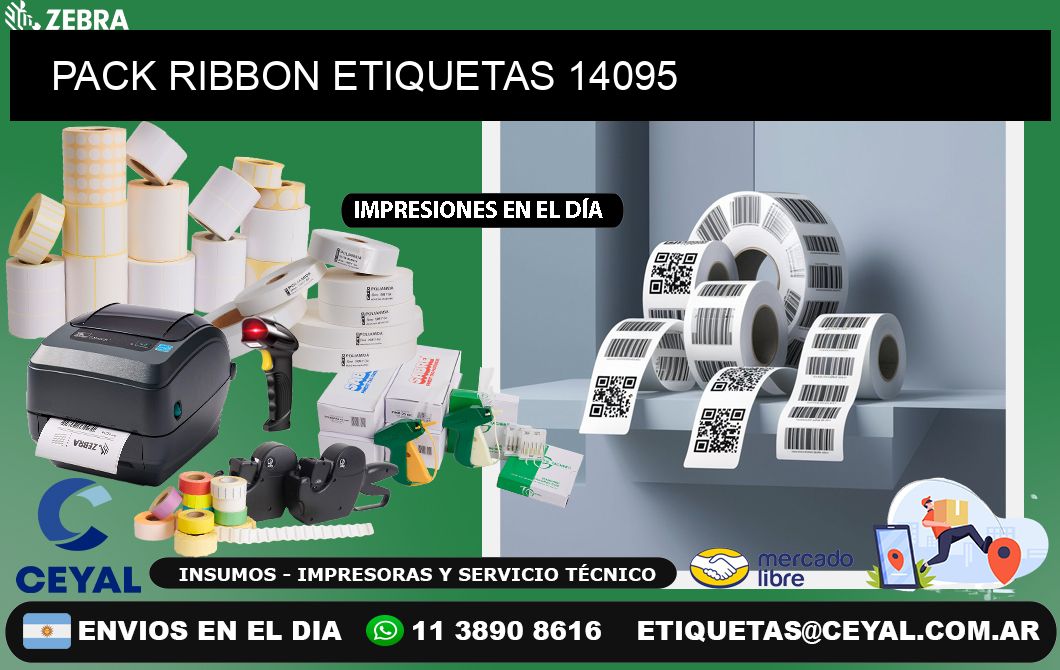 PACK RIBBON ETIQUETAS 14095