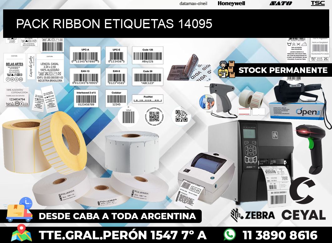 PACK RIBBON ETIQUETAS 14095