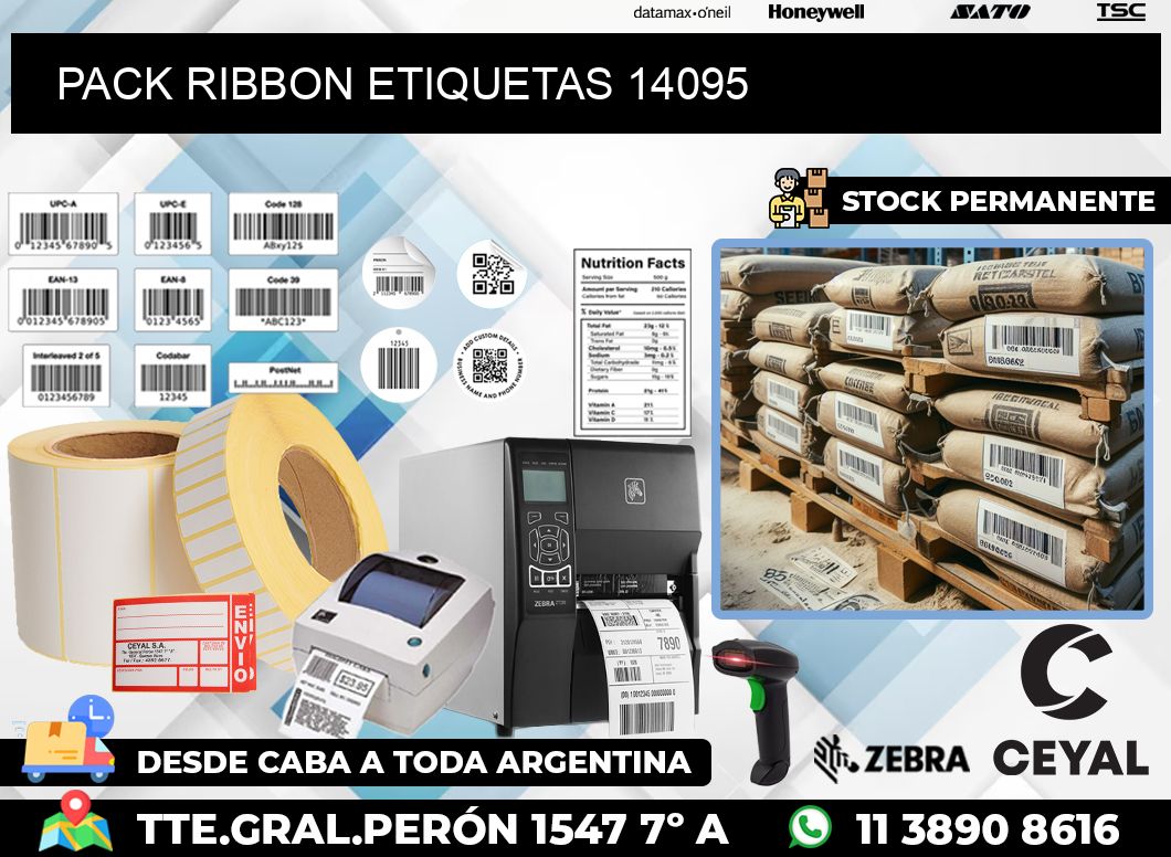 PACK RIBBON ETIQUETAS 14095