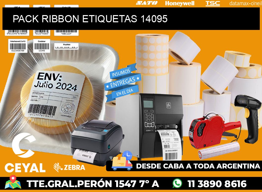 PACK RIBBON ETIQUETAS 14095