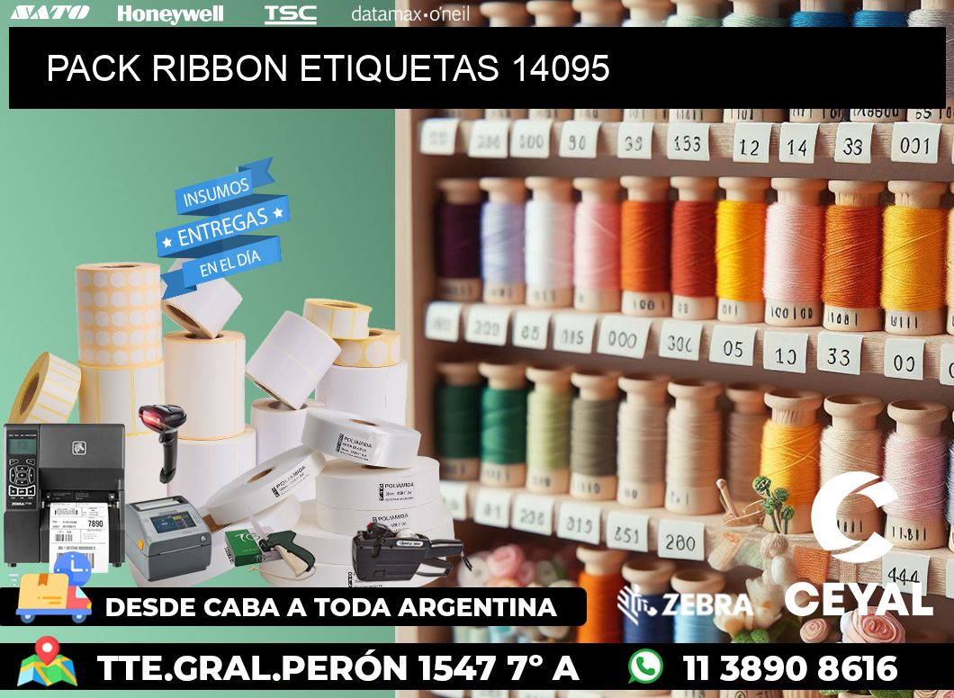 PACK RIBBON ETIQUETAS 14095