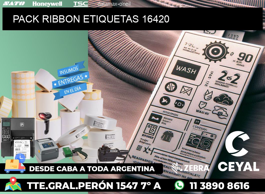 PACK RIBBON ETIQUETAS 16420