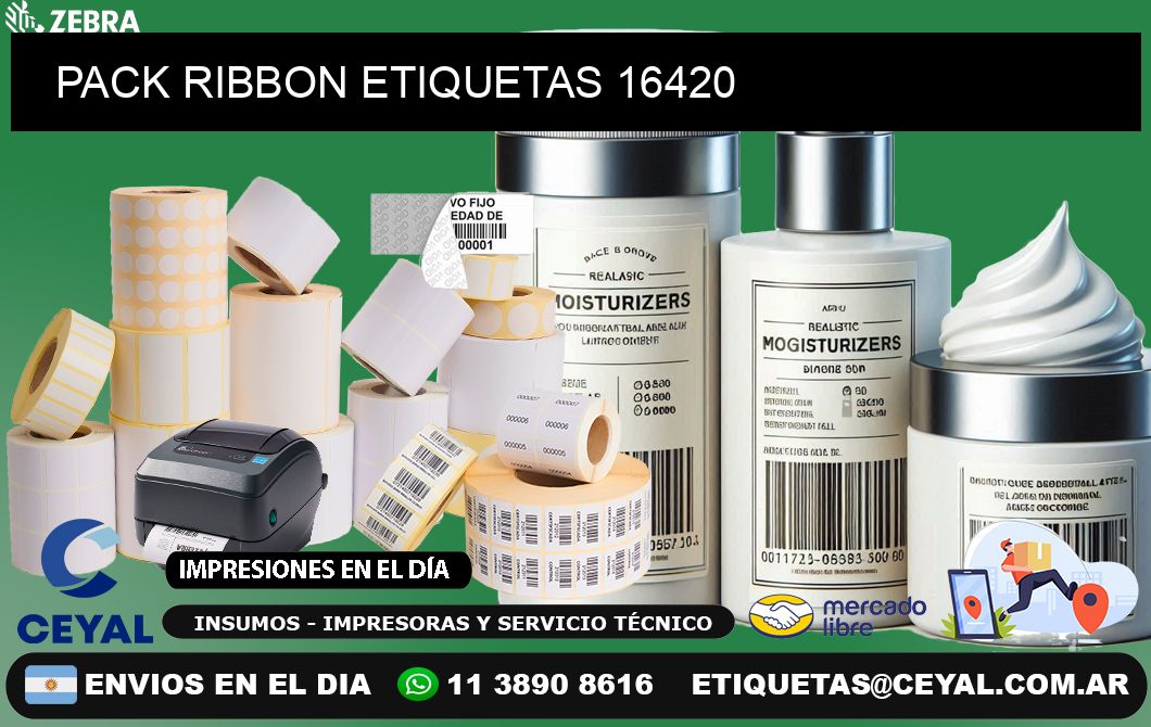 PACK RIBBON ETIQUETAS 16420