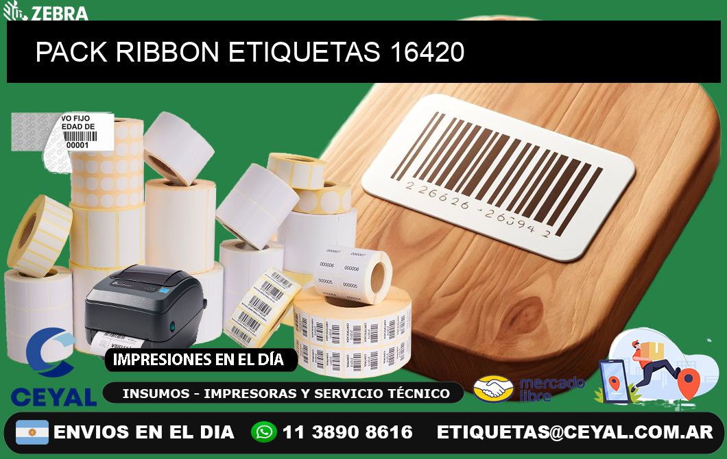 PACK RIBBON ETIQUETAS 16420