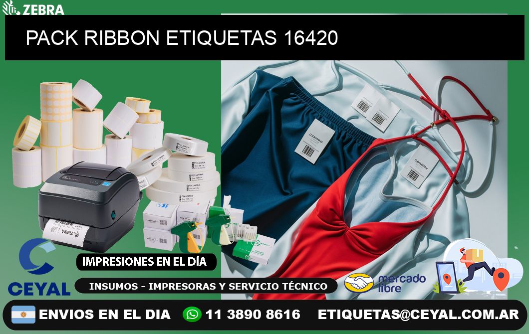 PACK RIBBON ETIQUETAS 16420