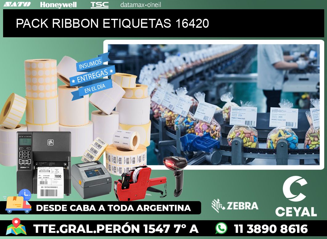 PACK RIBBON ETIQUETAS 16420