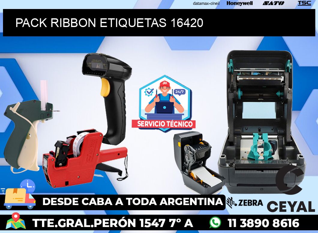 PACK RIBBON ETIQUETAS 16420