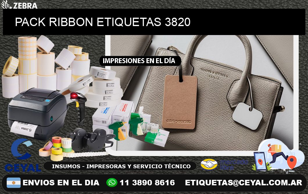 PACK RIBBON ETIQUETAS 3820