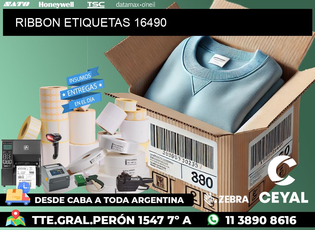 RIBBON ETIQUETAS 16490