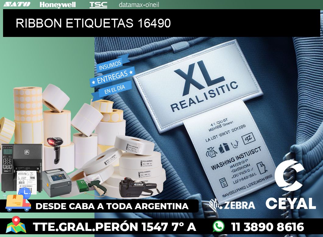 RIBBON ETIQUETAS 16490