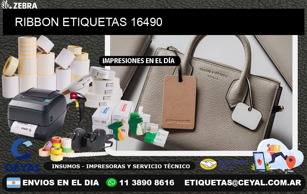 RIBBON ETIQUETAS 16490