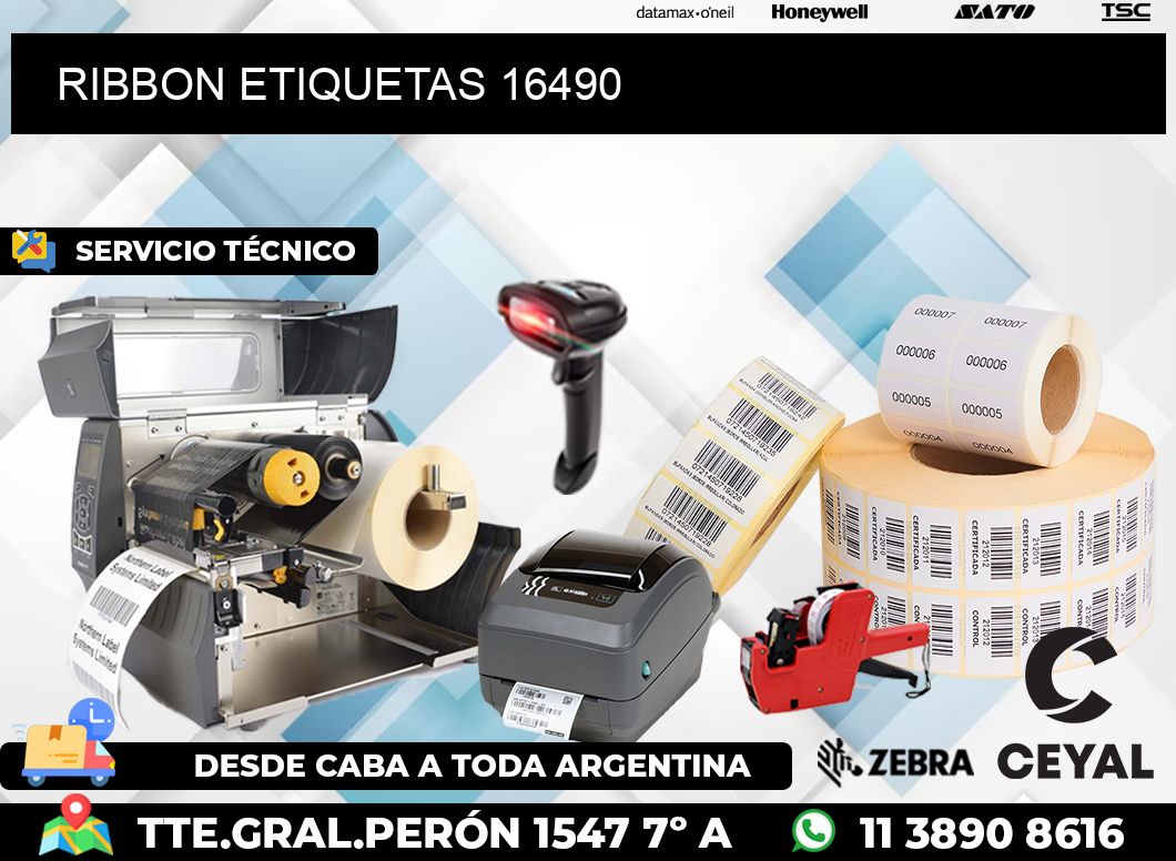 RIBBON ETIQUETAS 16490