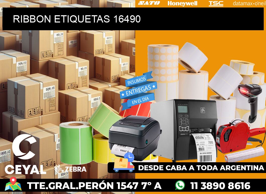 RIBBON ETIQUETAS 16490