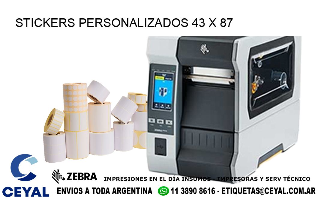 STICKERS PERSONALIZADOS 43 x 87