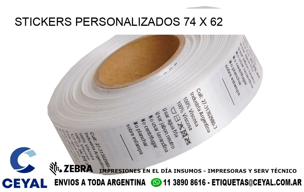 STICKERS PERSONALIZADOS 74 x 62