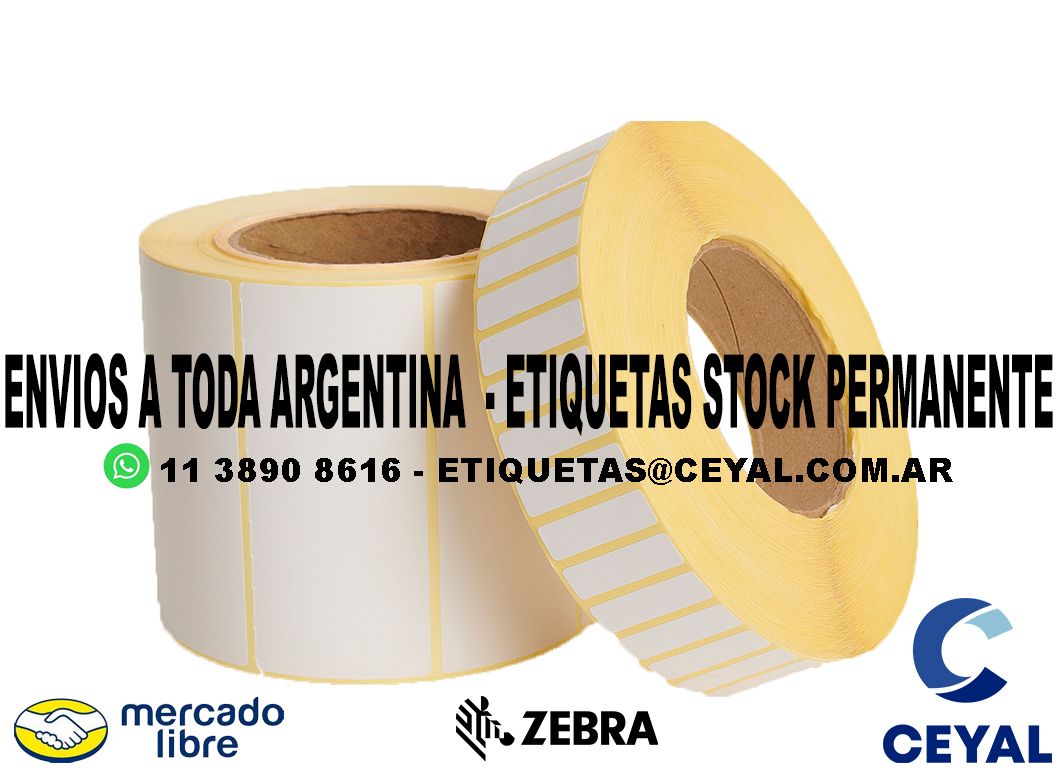 ZEBRA ZD420 100 ETIQUETAS IMPRESAS  52 x 70