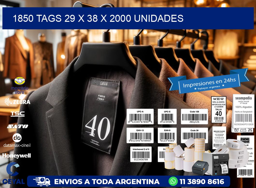 1850 TAGS 29 x 38 X 2000 UNIDADES