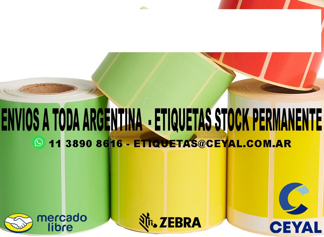 47 ETIQUETAS PAPEL TERMICO 55 x 53 x200 UNIDADES