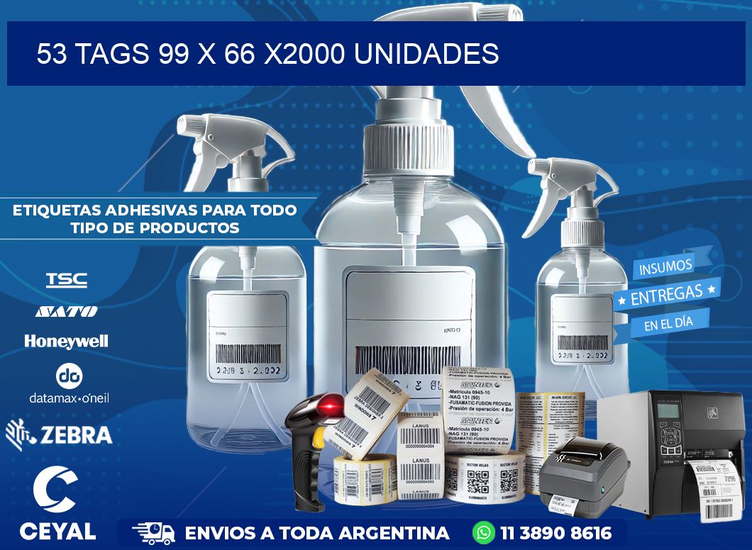 53 TAGS 99 x 66 X2000 UNIDADES