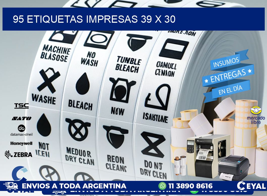 95 ETIQUETAS IMPRESAS 39 x 30