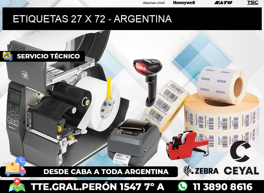 ETIQUETAS 27 x 72 - ARGENTINA