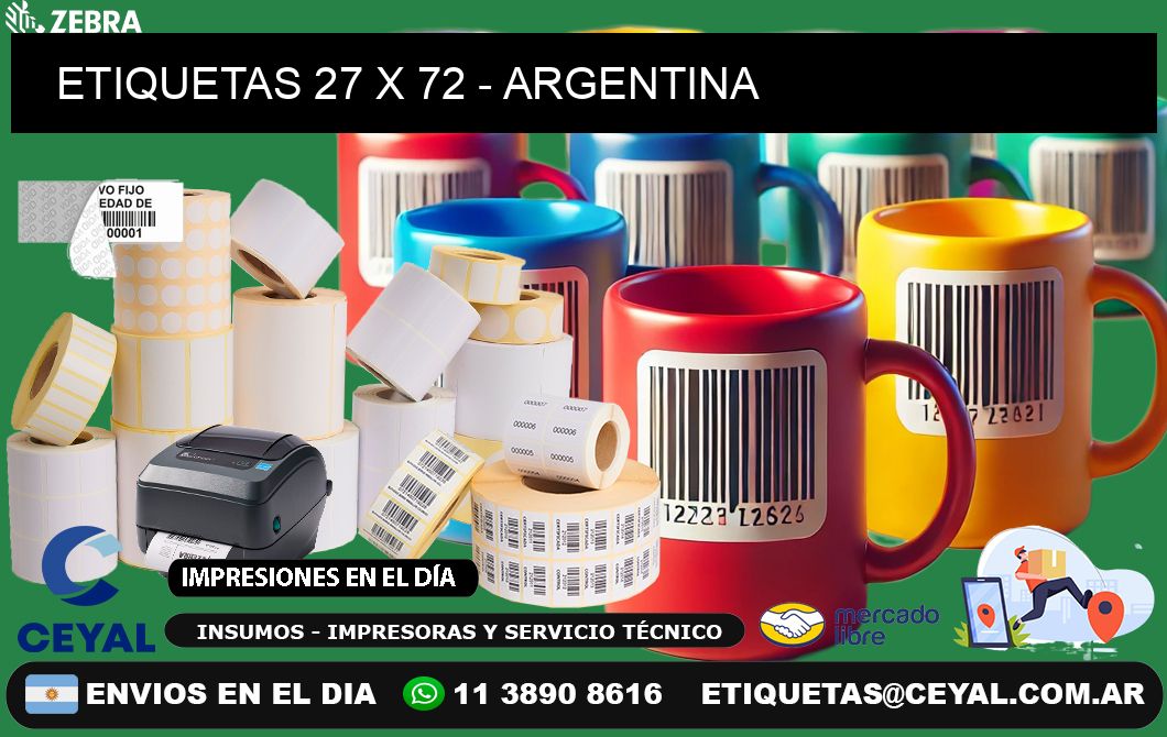 ETIQUETAS 27 x 72 - ARGENTINA