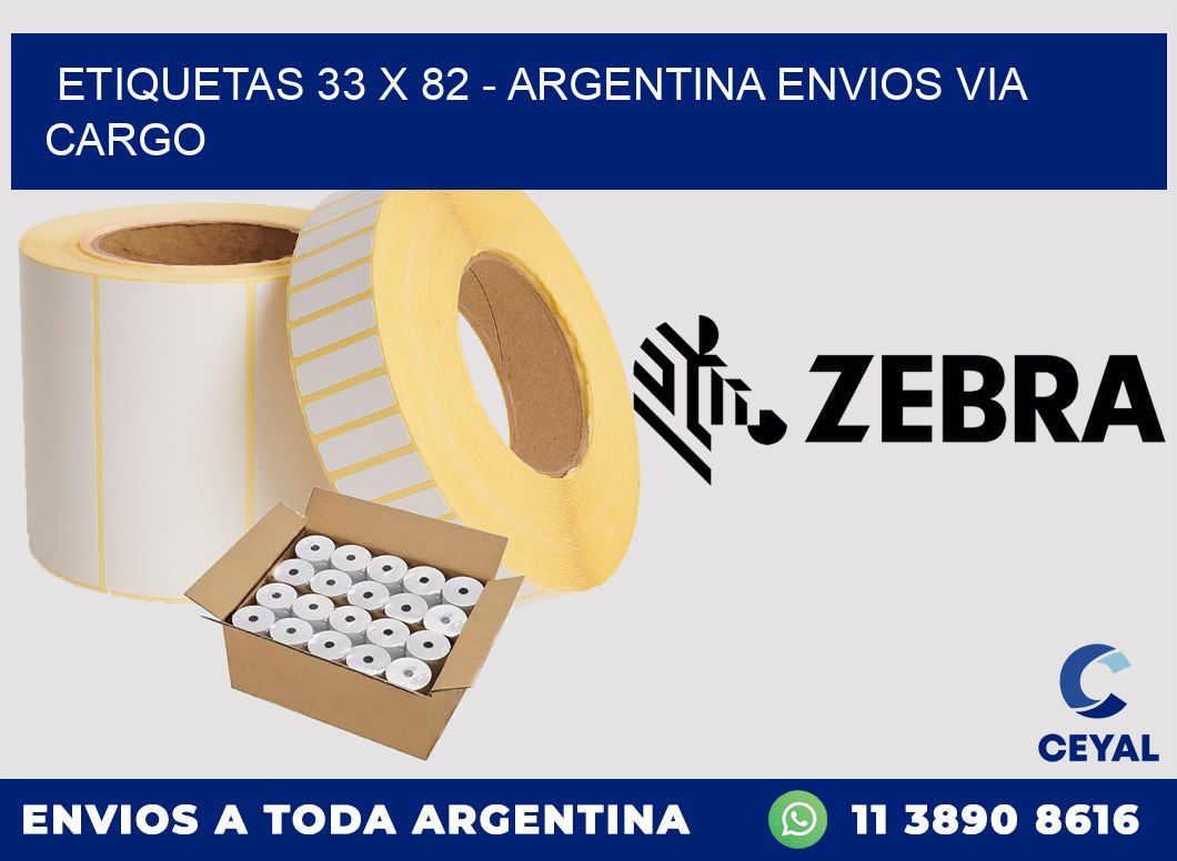 ETIQUETAS 33 x 82 – ARGENTINA ENVIOS VIA CARGO