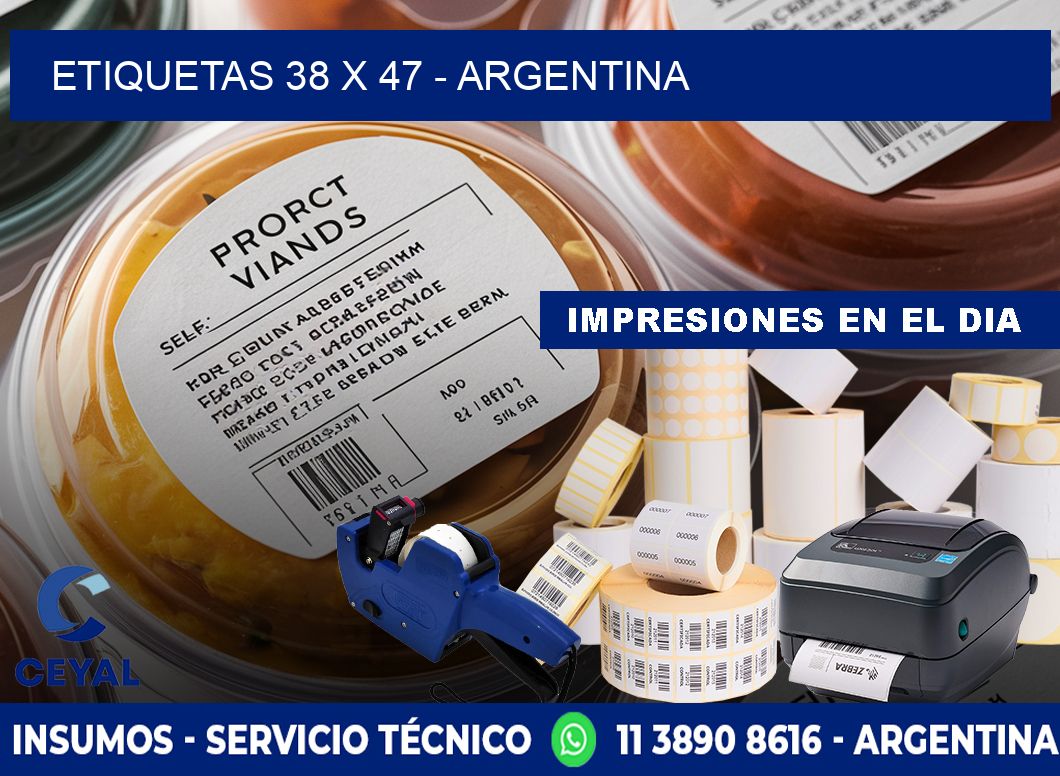 ETIQUETAS 38 x 47 - ARGENTINA