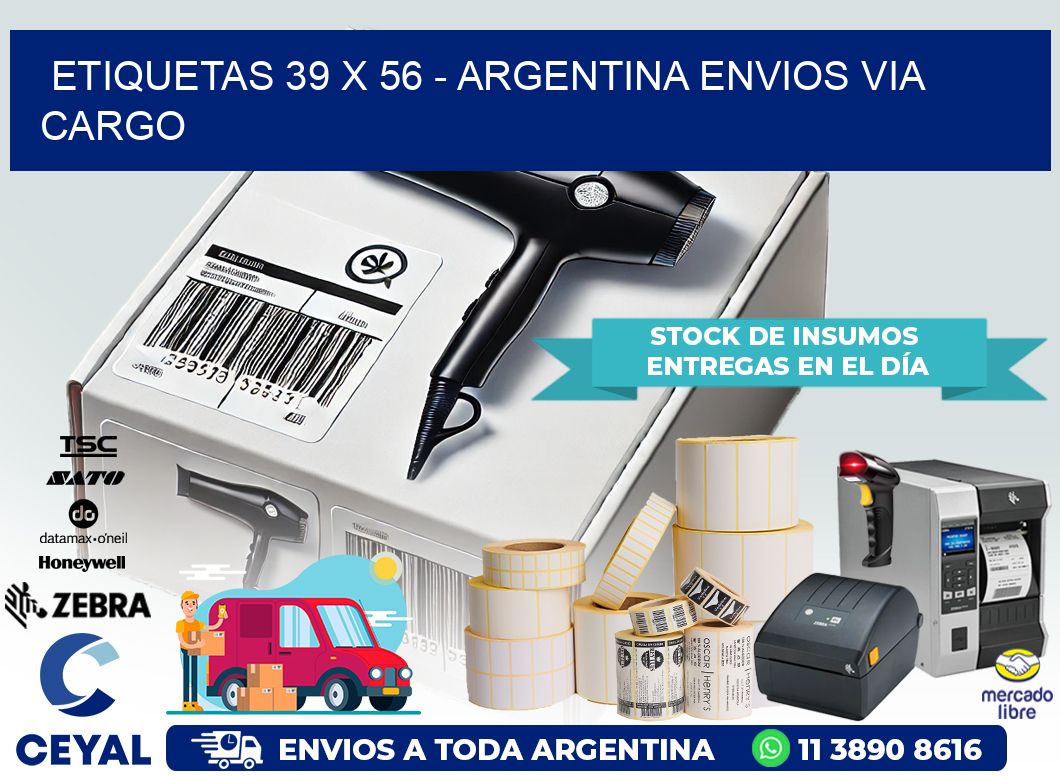 ETIQUETAS 39 x 56 – ARGENTINA ENVIOS VIA CARGO