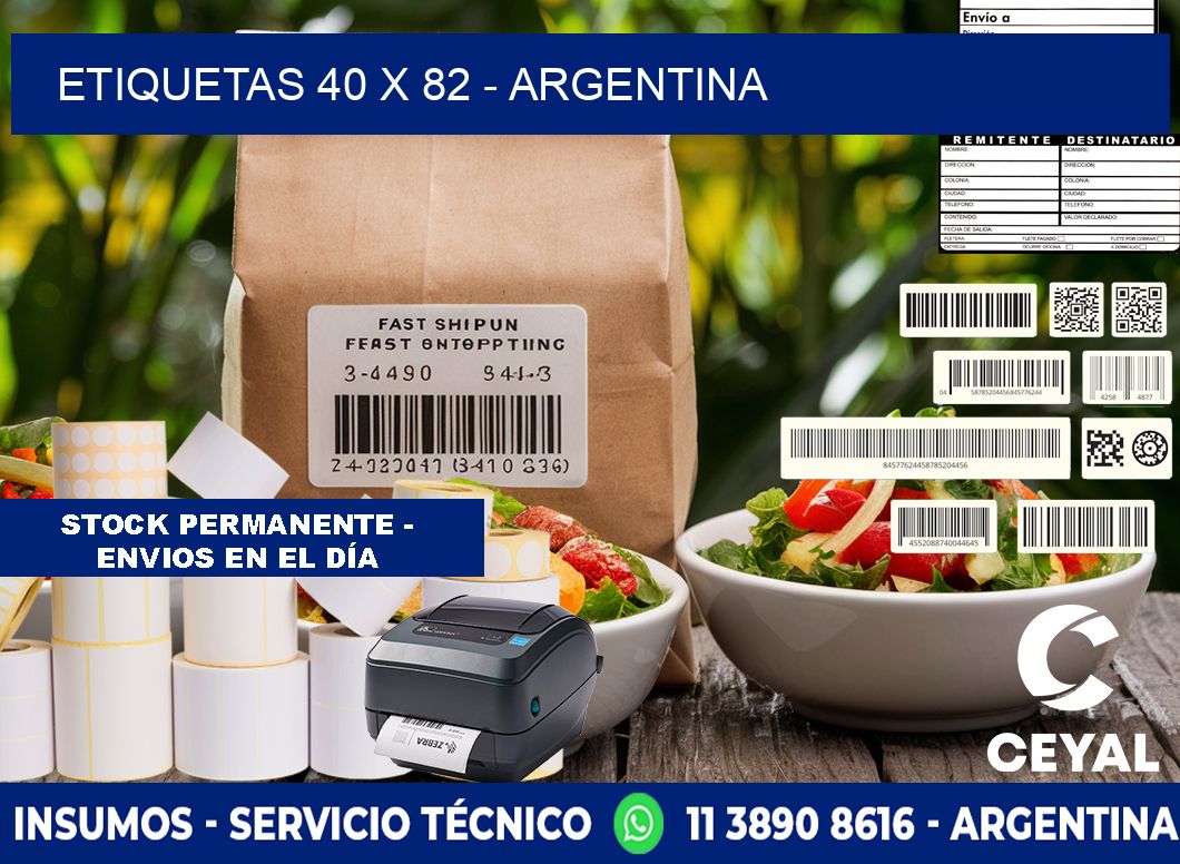 ETIQUETAS 40 x 82 - ARGENTINA