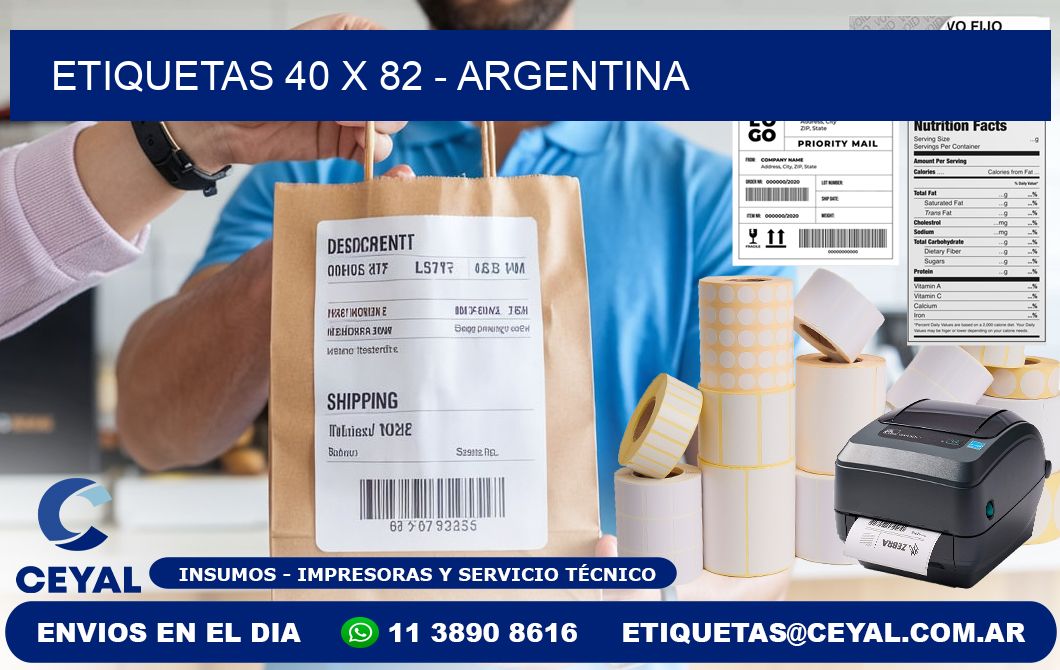 ETIQUETAS 40 x 82 - ARGENTINA