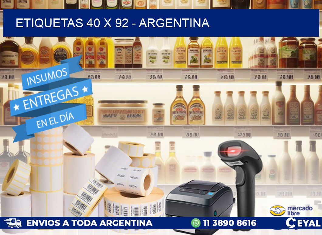 ETIQUETAS 40 x 92 - ARGENTINA