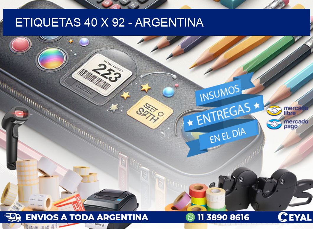 ETIQUETAS 40 x 92 - ARGENTINA