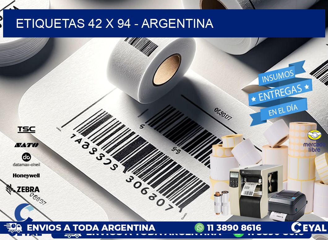 ETIQUETAS 42 x 94 - ARGENTINA