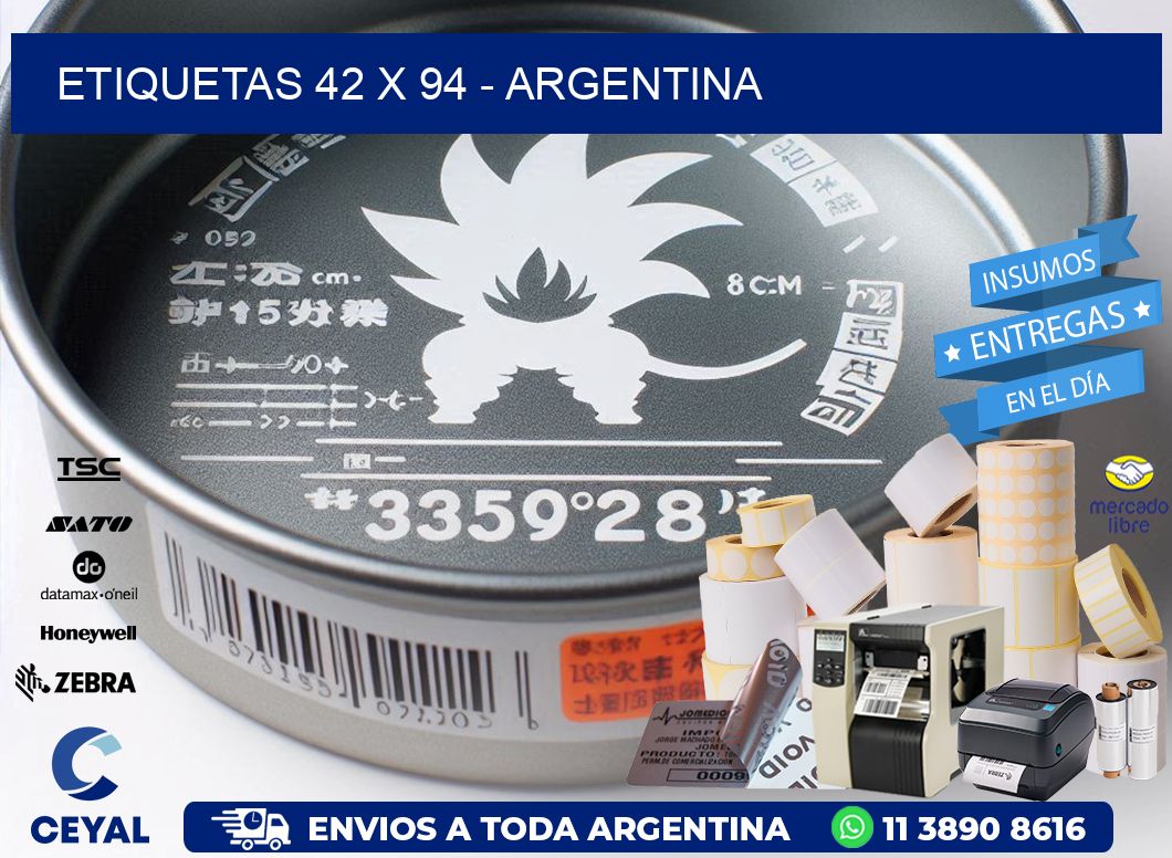 ETIQUETAS 42 x 94 - ARGENTINA