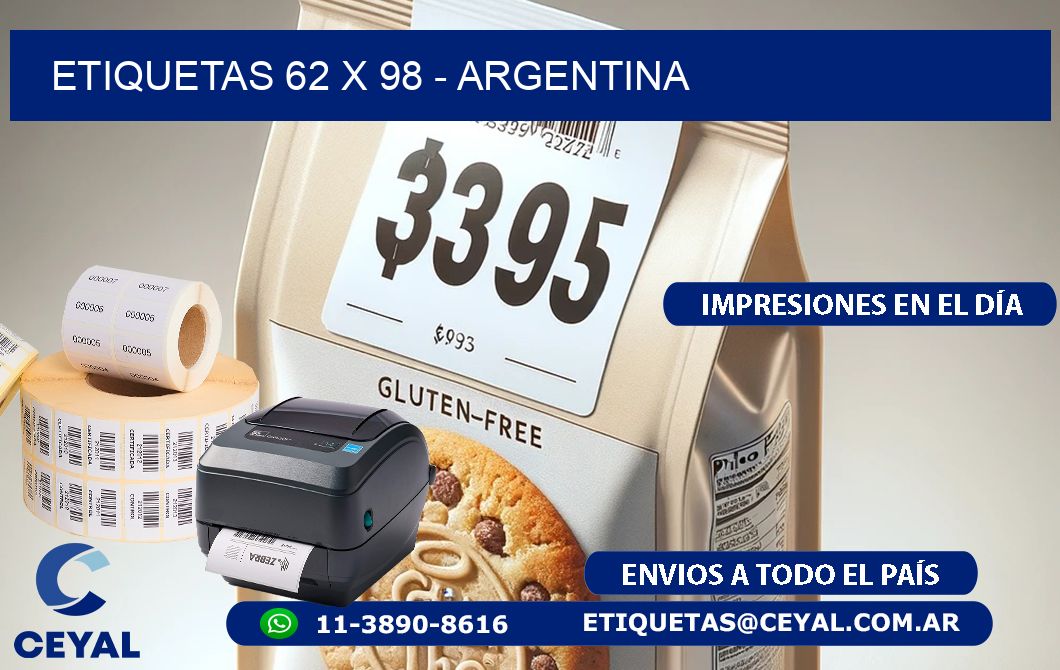 ETIQUETAS 62 x 98 - ARGENTINA