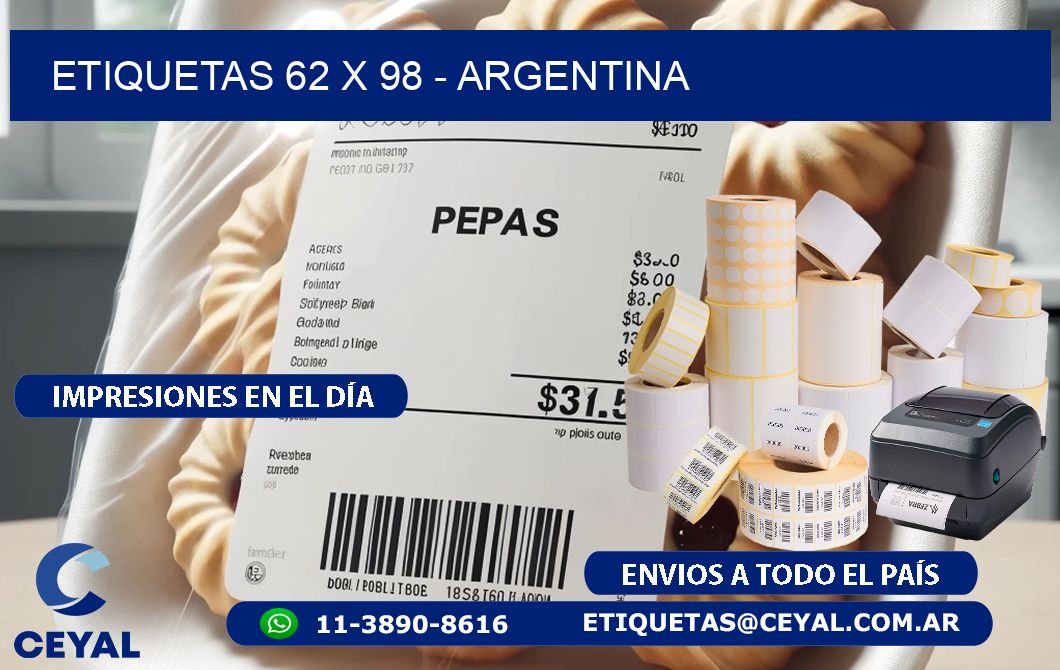 ETIQUETAS 62 x 98 - ARGENTINA