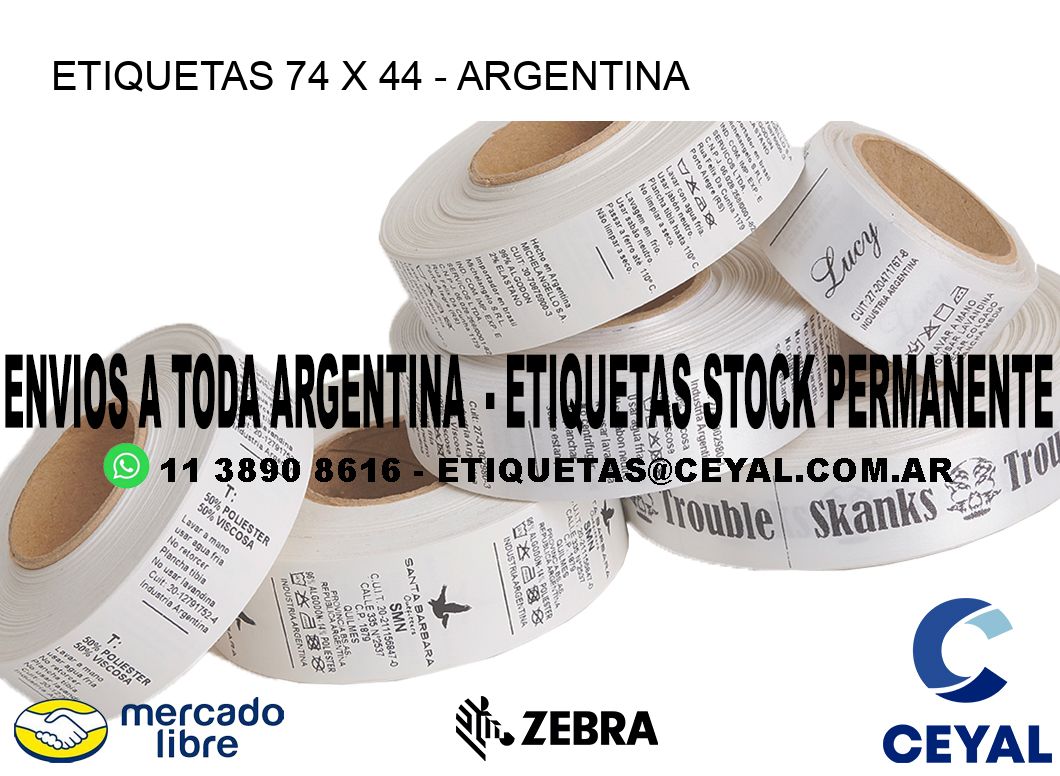 ETIQUETAS 74 x 44 - ARGENTINA