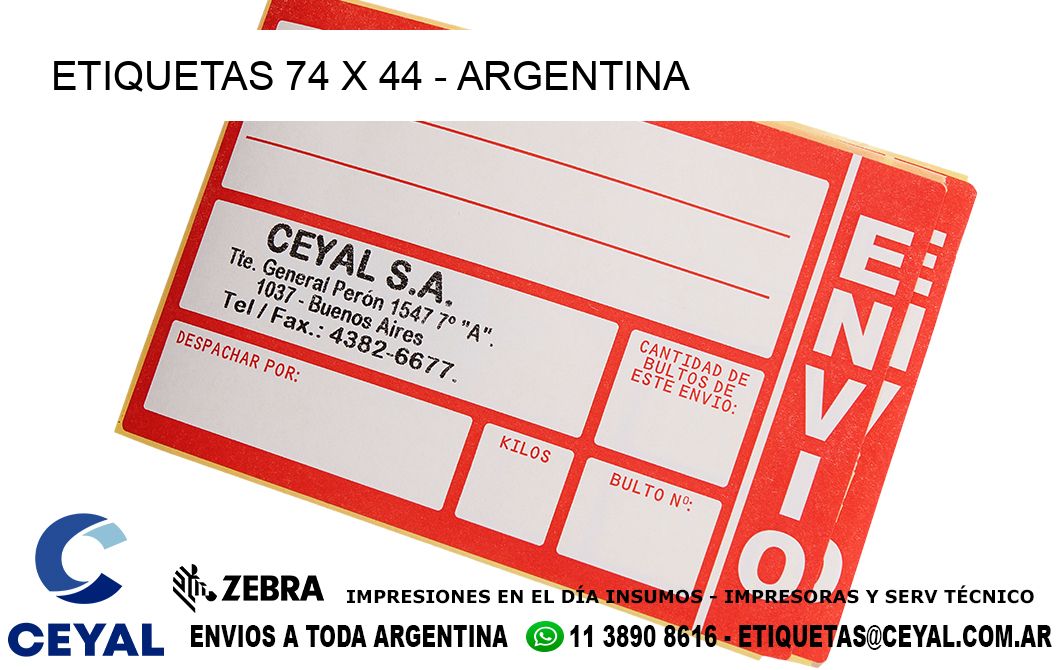 ETIQUETAS 74 x 44 - ARGENTINA