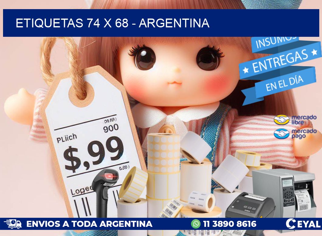 ETIQUETAS 74 x 68 - ARGENTINA