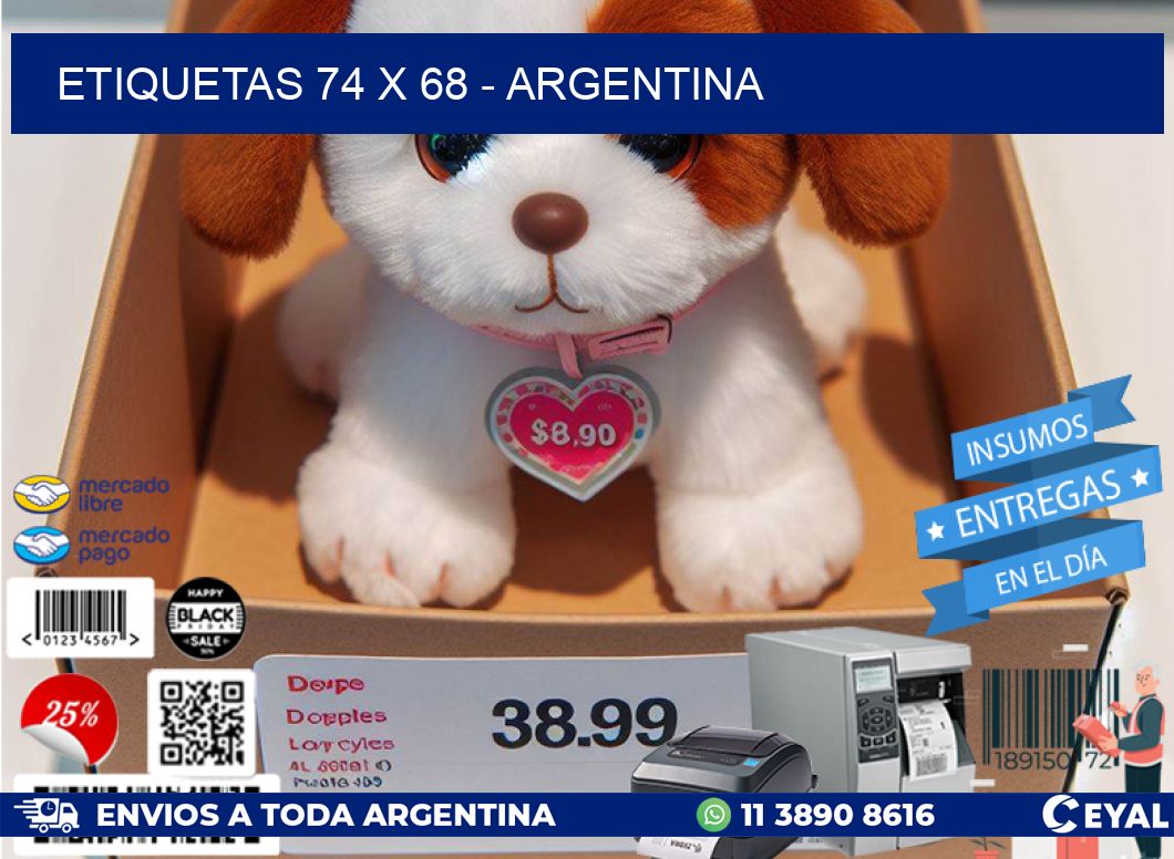 ETIQUETAS 74 x 68 - ARGENTINA